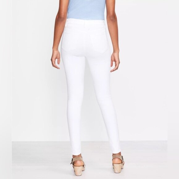 LOFT Curvy High Rise Waist Skinny Ankle Jean White New 30 Waist Size 10 White - Picture 4 of 7